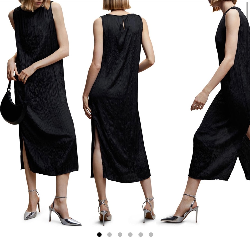 MANGO Textured Sleeveless Midi Dress Size XXL / 12
